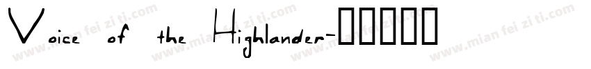 Voice of the Highlander字体转换